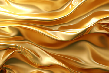 Liquid golden background, exuding the opulent texture of silk. Ai generated
