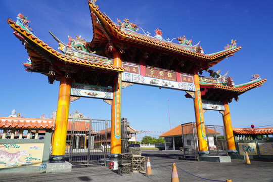 Chinese new year at vihara satya dharma. Vihara Satya Dharma is one of the Tridharma places of worship located in the Benoa Harbor area, Bali.