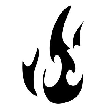Black Tribal Fire Flame For Tattoo, Vinyl Stickers And Decoration 