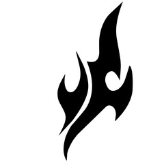 Black Tribal Fire Flame For Tattoo, Vinyl Stickers And Decoration 