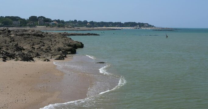 The Atlantic coast at Mesquer in the west of France.