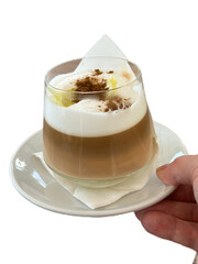 Close-up of an isolated Barraquito