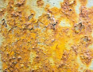 Rust on metal. Authentic metal corrosion. Damaged metal by rust close-up.