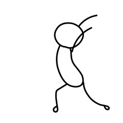 Stick Man poses