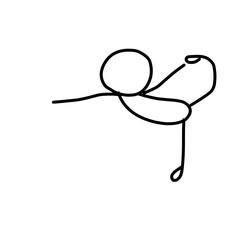 Stick Man poses