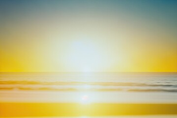 vibrant sunset over the ocean with blurred effect. Generative AI