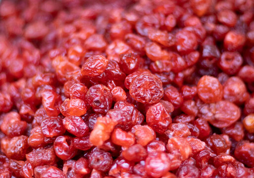 Cerezas secas, escarchadas