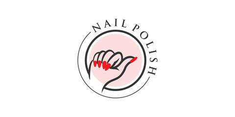 Nail polish logo idea for beauty with style modern