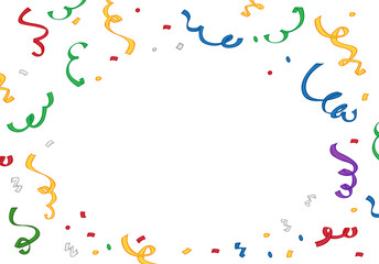 cartoon variety colorful confetti holiday joy stock image template isolate white background