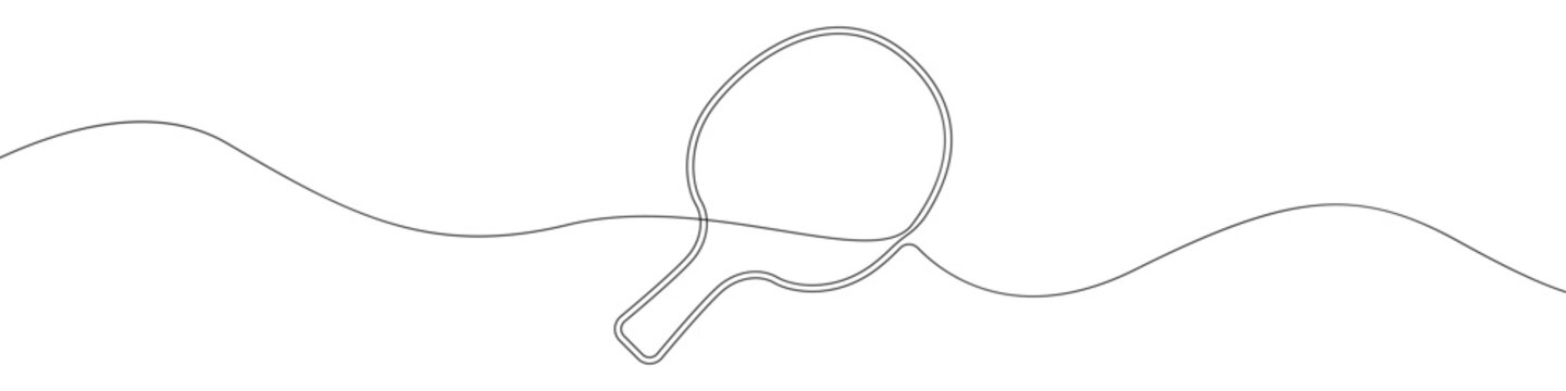 recommend clip art: Tennis racket icon line continuous drawing vector. One line Tennis racket icon vector background. Tennis racket with ball icon. Continuous outline of a Tennis racket with ball icon. Linear design Tabl