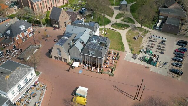 This aerial drone video is made in Den Burg which is the capital of the Island Texel. Texel is an island in the Wadden Sea, the Netherlands.