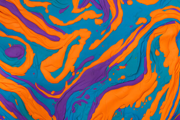 "Harmonic Cosmos" is an abstract painting featuring an explosion of vibrant colors and organic forms, generative AI