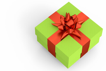 Gift boxes with ribbon and bow isolated on white background. greeting design