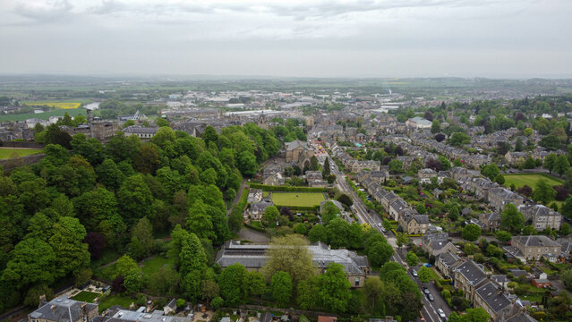 City of Stirling aerial view, Scotland, UK