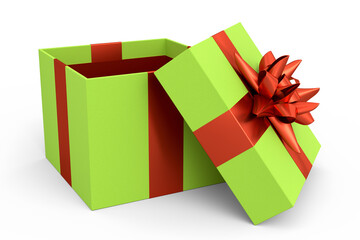 Gift boxes with ribbon and bow isolated on white background. greeting design