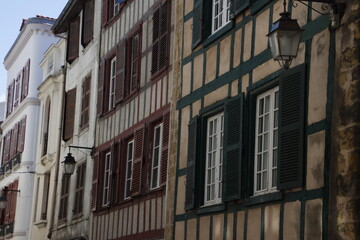Architecture in the downtown of Bayonne, France