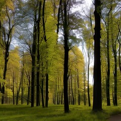 Fototapeta premium The beautiful sides of the forest,Ai generated