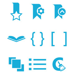 flat set icon, vektor logo icon
