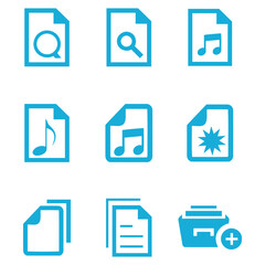flat set document icon, vektor logo icon