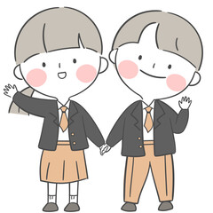 교복을 입은 학생들