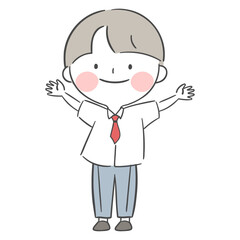 여름 교복을 입은 남학생