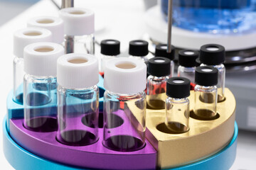 Test tube row. Concept of medical or science laboratory
