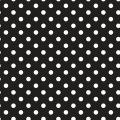 abstract monochrome seamless white dot pattern art.