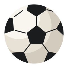 Cute cartoon style soccer ball.