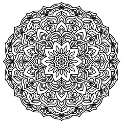 Mandala pattern abstract floral ornament	