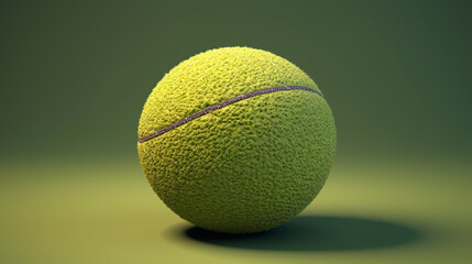 Yellow tennis ball, tennis tournament, healthy lifestyle, Generated AI
