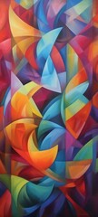 Abstract Multicolored Background Wallpaper. Generative ai