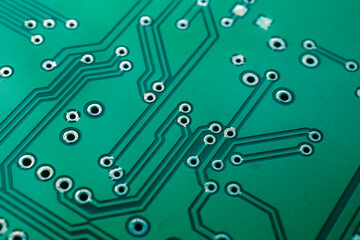 printed circuit. layout of tracks.