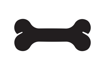 Bone silhouette icon. Bone for pet dog. Vector