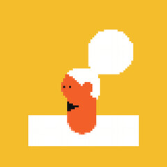 Pixel art of girl characters on white banner background. Multi-ethnic group of 8 bit video game style. Game user or web profile pixel avatars of persons and people for social net portrait.