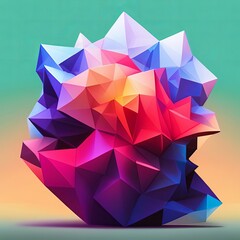 立体的なアブストラクト背景,Generative AI AI画像