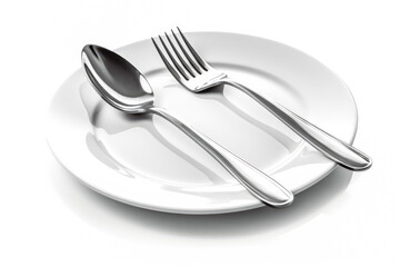 Dining silverware flat icon with spoon, knife and fork. Cooking, eating and dieting concept. Generative AI.