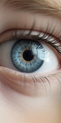 Fototapeta premium Close-Up of a Child's Eye. Generative ai