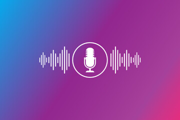 Podcast Sound Audio Wave Design Background