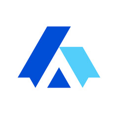 Letter A bookmark modern logo design