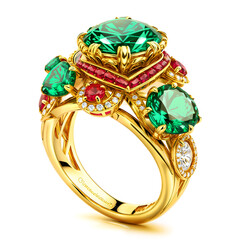 golden ring with diamonds
