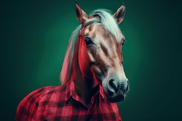 Obraz na płótnie Canvas Fairytale beautiful horse close-up with selective focus. AI generated, human enhanced