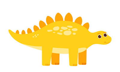 Cute yellow dinosaur
