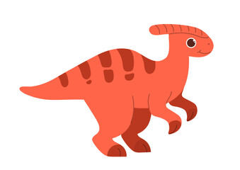 Cute red dinosaur