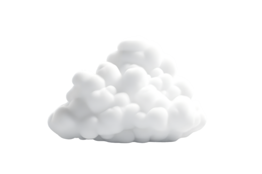 white cloud isolated with transparent background