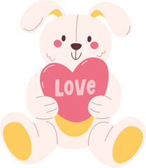 Plush Bunny With Heart