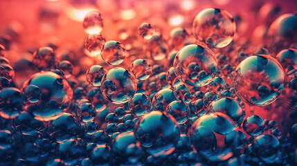 Blurry abstract illustration of bubble pattern. Generative AI