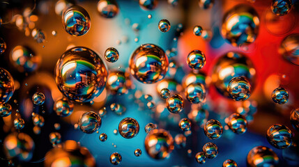 Blurry abstract illustration of bubble pattern. Generative AI - obrazy, fototapety, plakaty