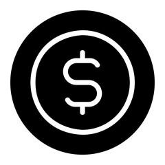 Money Coin Simple Line Icon Symbol