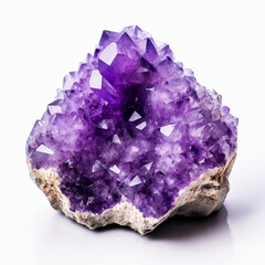 Fototapeta premium Large purple amethyst quartz crystal geode. Generative AI