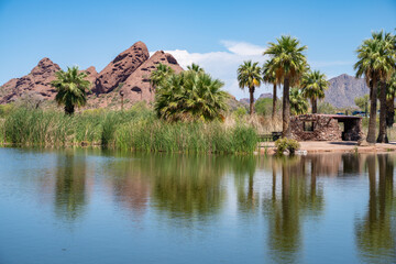 Fototapeta na wymiar Papago Park in Phoenix Arizona, America, USA. 